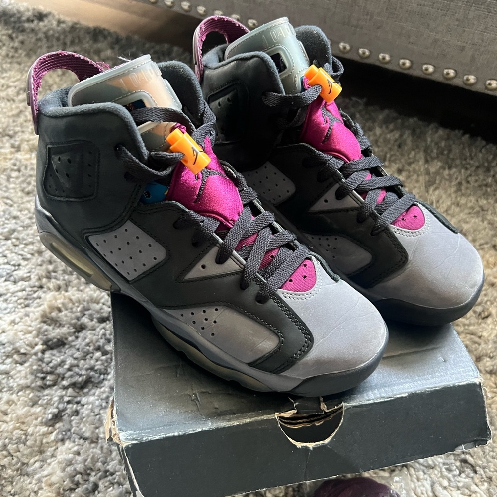 Jordan Kids' Gray and Pink Sneakers